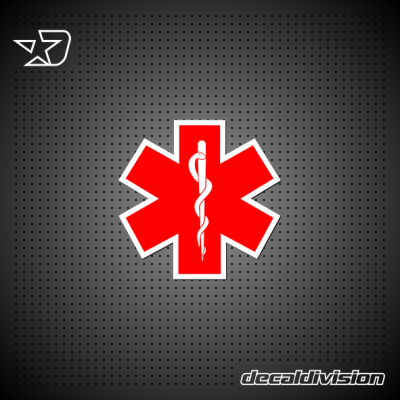 Star of Life Medical Sticker